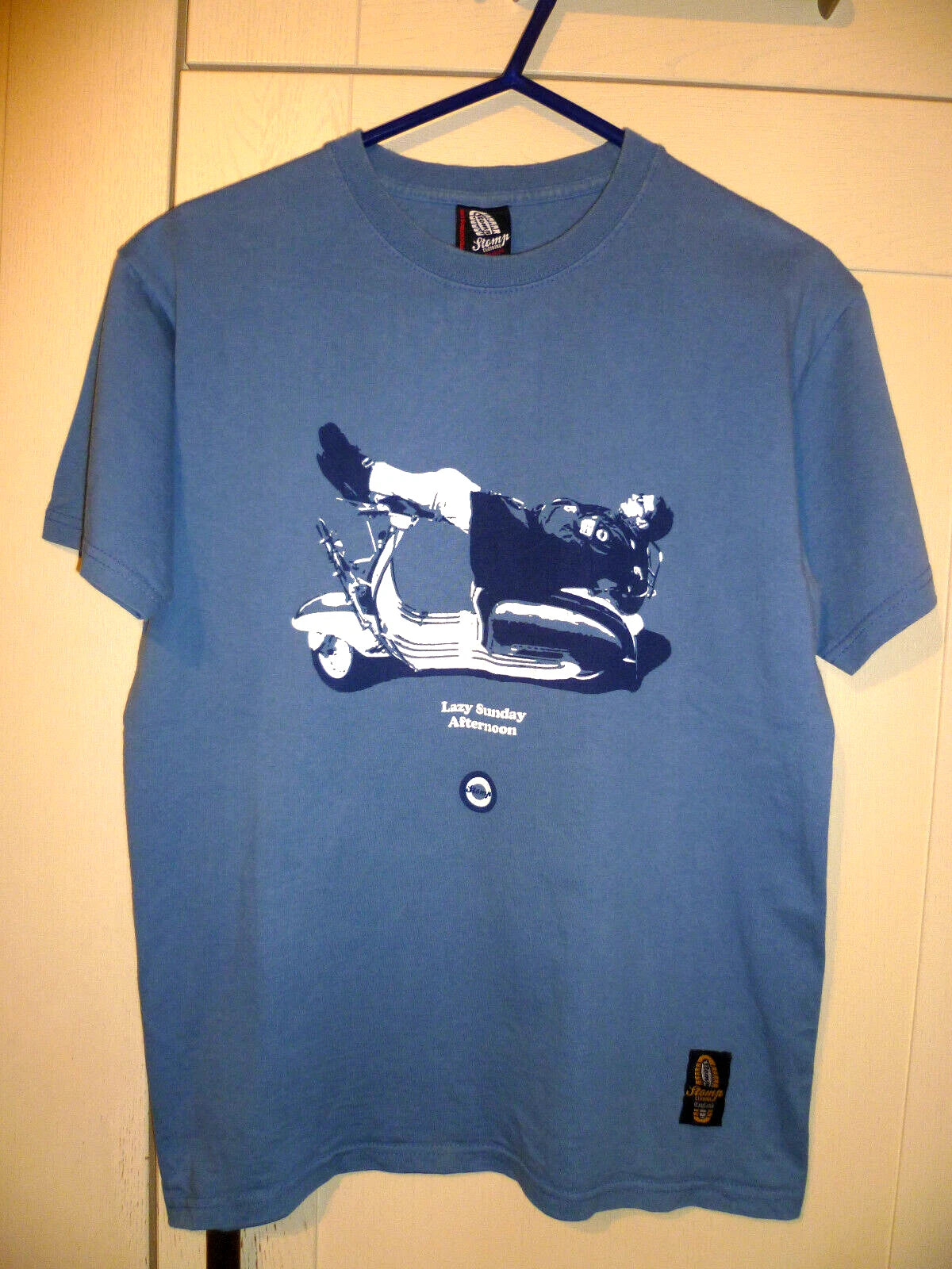 STOMP - ORIGINAL "LAZY SUNDAY AFTERNOON" PETROL BLUE T-SHIRT (S)