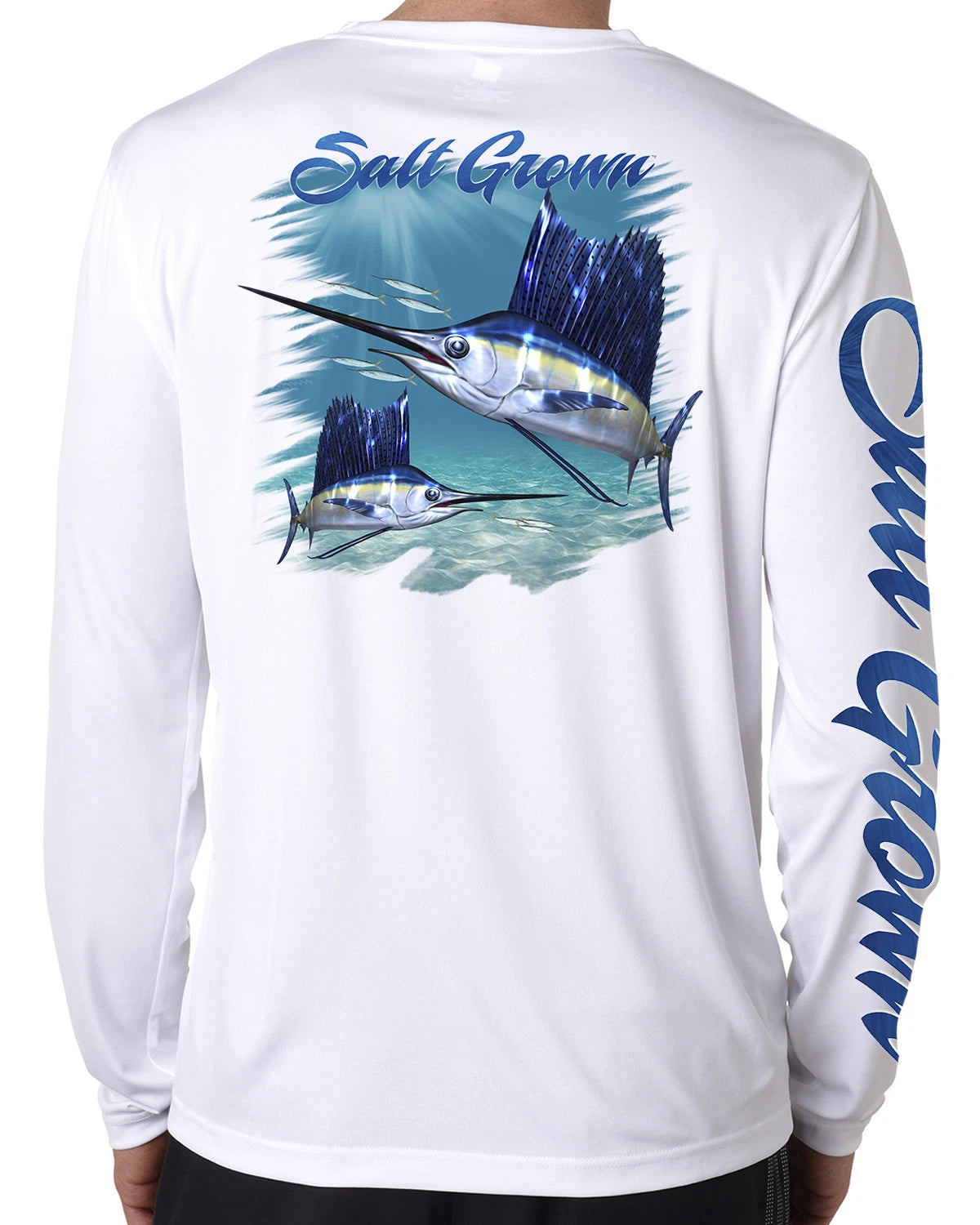 Salt Grown Saltwater microfiber fishing long sleeve life t shirt 50+ uv sailfish
