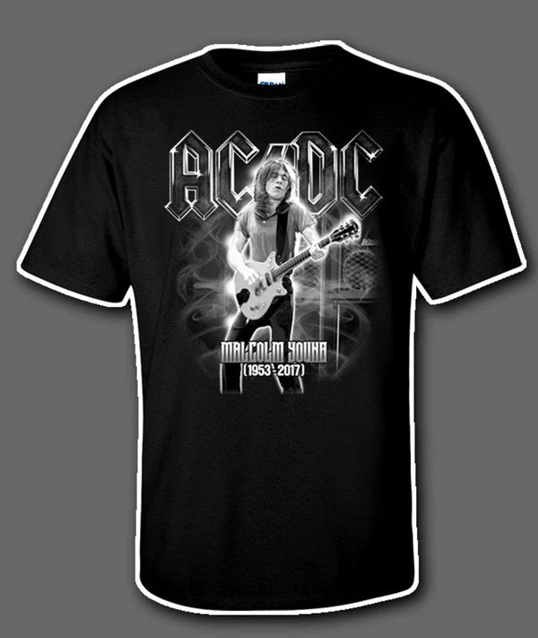 AC/DC Malcolm Young tribute RIP T-shirt clothing 2017 we salute you