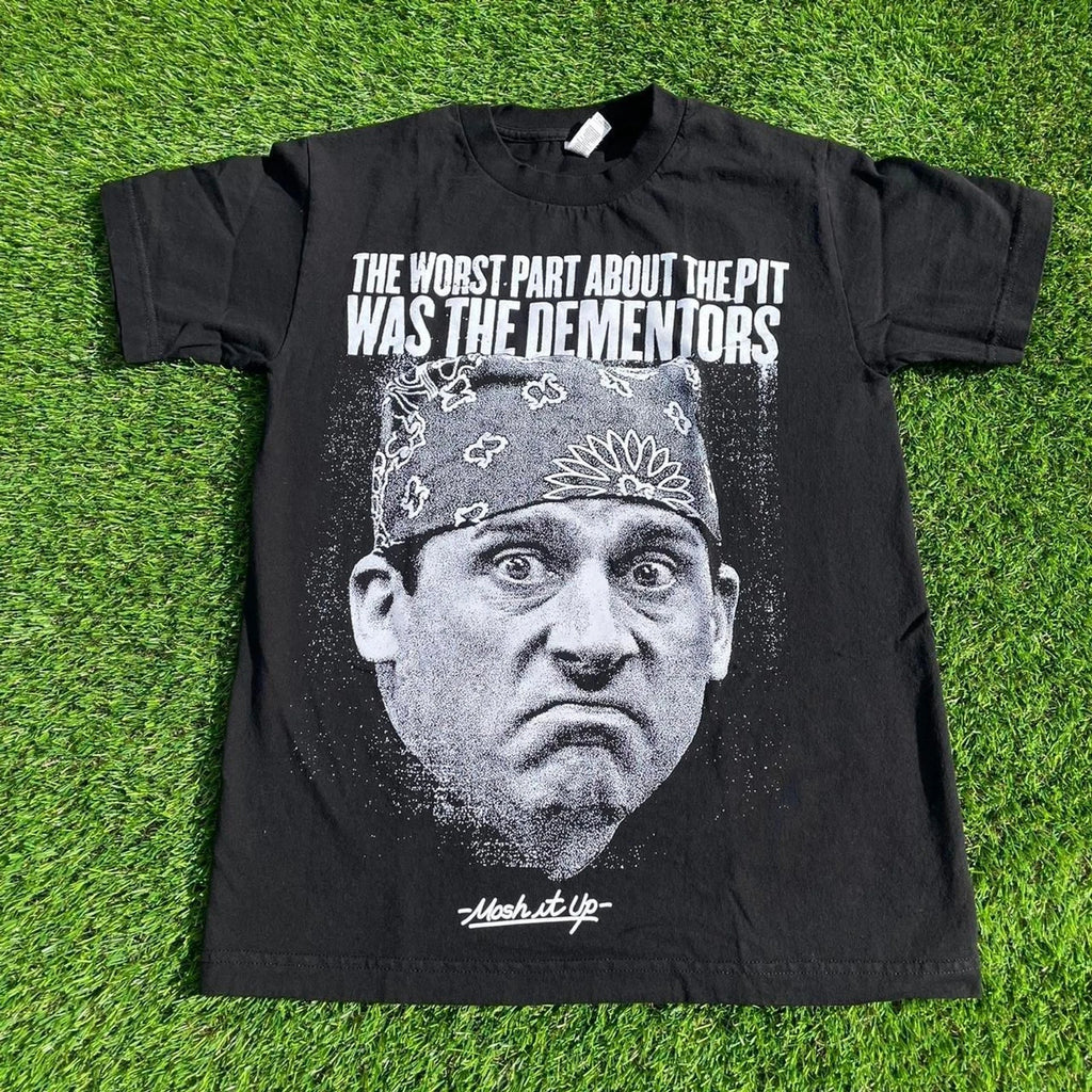 The Office TV Show Parody Funny Metal Unisex Black Mosh Pit Dementors Shirt (S)