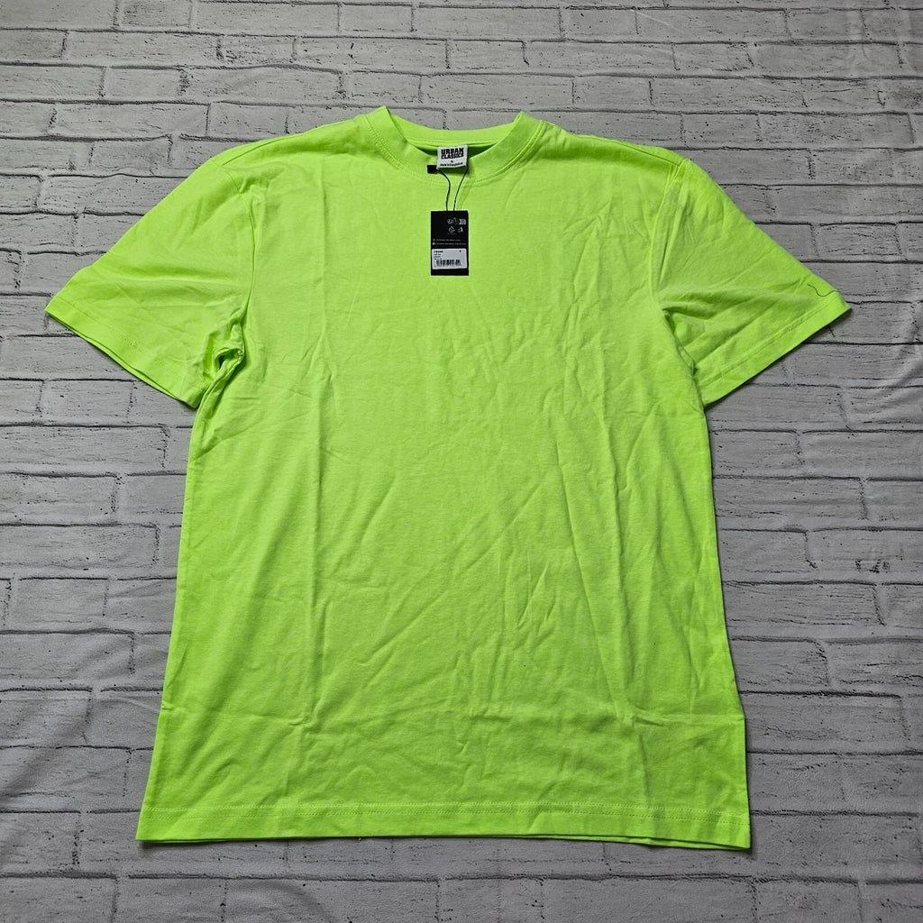 Urban Classics Tall Tee Oversized Short Sleeve T-Shirt Size S Green 100% Cotton
