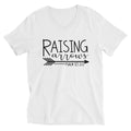 Raising Arrows Christian Bible and Faith Based Unisex V-Neck T-Shirt Clothing