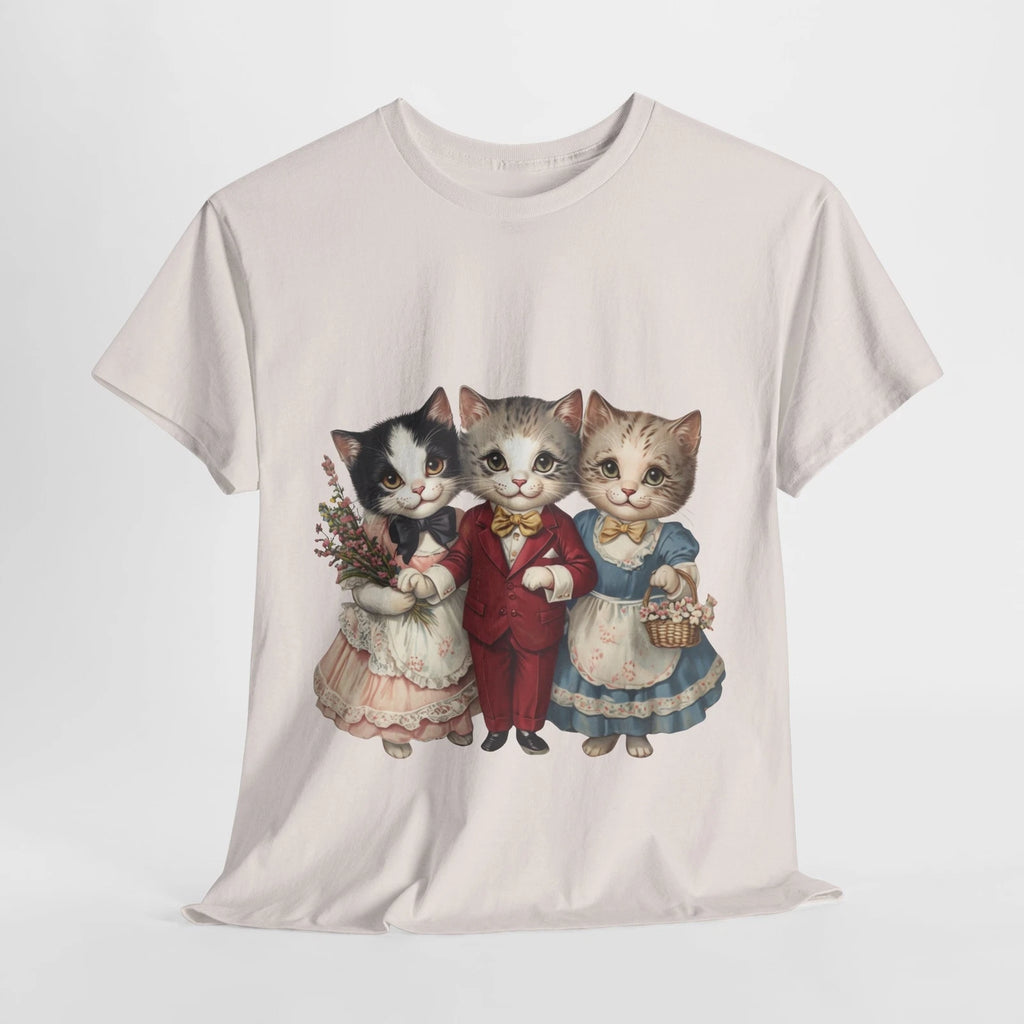 Adorable Cat Family Unisex Tee Perfect for Cat Lovers, Cute Pet Gift Aesthetic