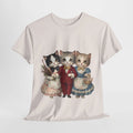 Adorable Cat Family Unisex Tee Perfect for Cat Lovers, Cute Pet Gift Aesthetic