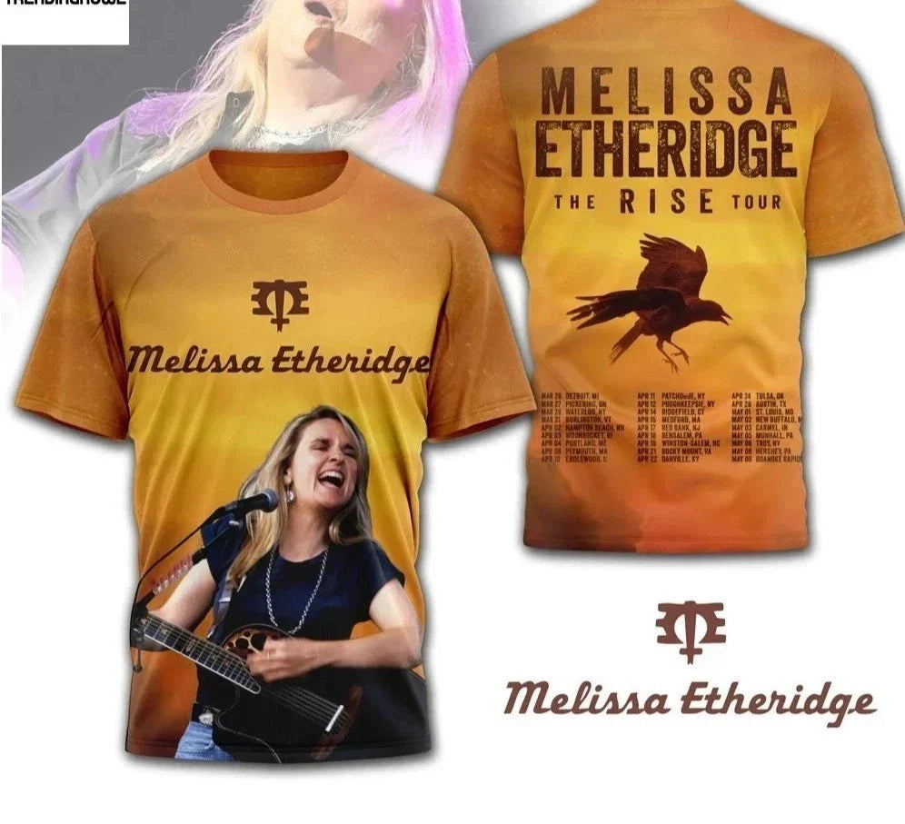 Melissa Etheridge The Rise Tour 2026 3D T-Shirt S-5XL PP2888