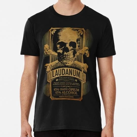 Laudanum Medical Goth Steampunks Label Size S to 5XL Made in the USA T-Shirt