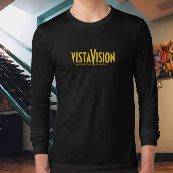 New item VISTAVISION Yellow Gold Long Logo TEE T-Shirt Funny Size S to 5XL