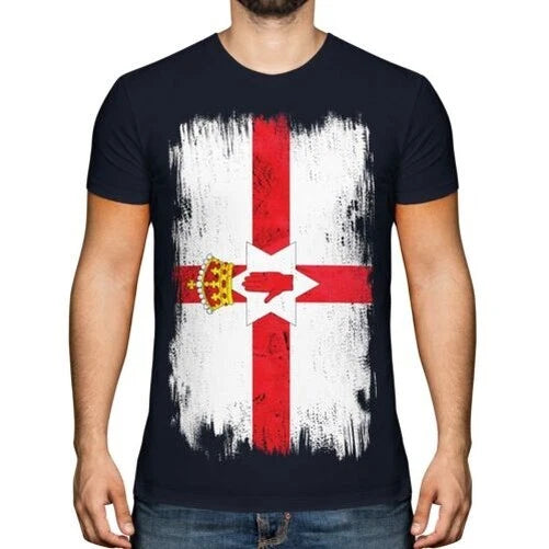 Northern Ireland Grunge Flag T-Shirt Irish Football Jersey Gift