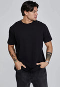 SikSilk Men's Black Filigree T-Shirt Small