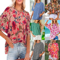 Chiffon Shirt Blouses Casual Floral Boho-Baby Flower Flowy Tops for Women Girl