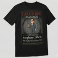 Midnight Talk Show Host Graphic Tee Black Cotton Shirt Cartoon Style Comedy Fan