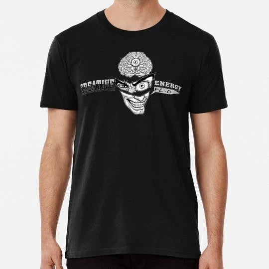Weirdo Creative Energy Flo Face Black And White S to 5XL Made in the USA T-Shirt
