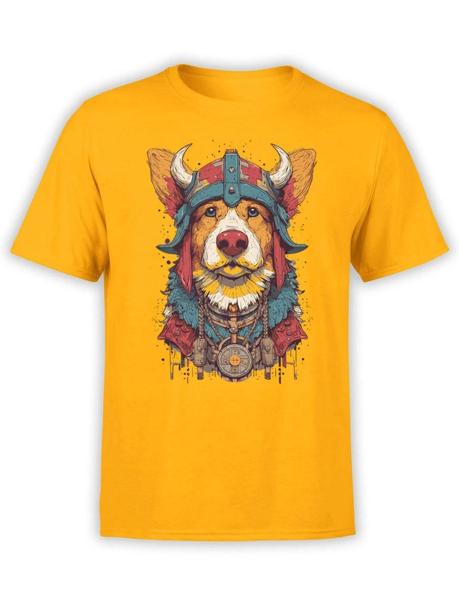FANTUCCI Viking Corgi T-Shirt | Funny Warrior Dog Graphic Tee | Unisex