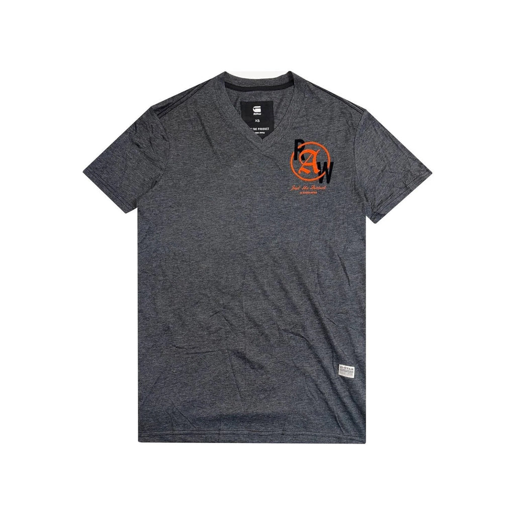 G-STAR Men's Black Heather Kaipoke V-Neck Short Sleeve Tee RRP £40