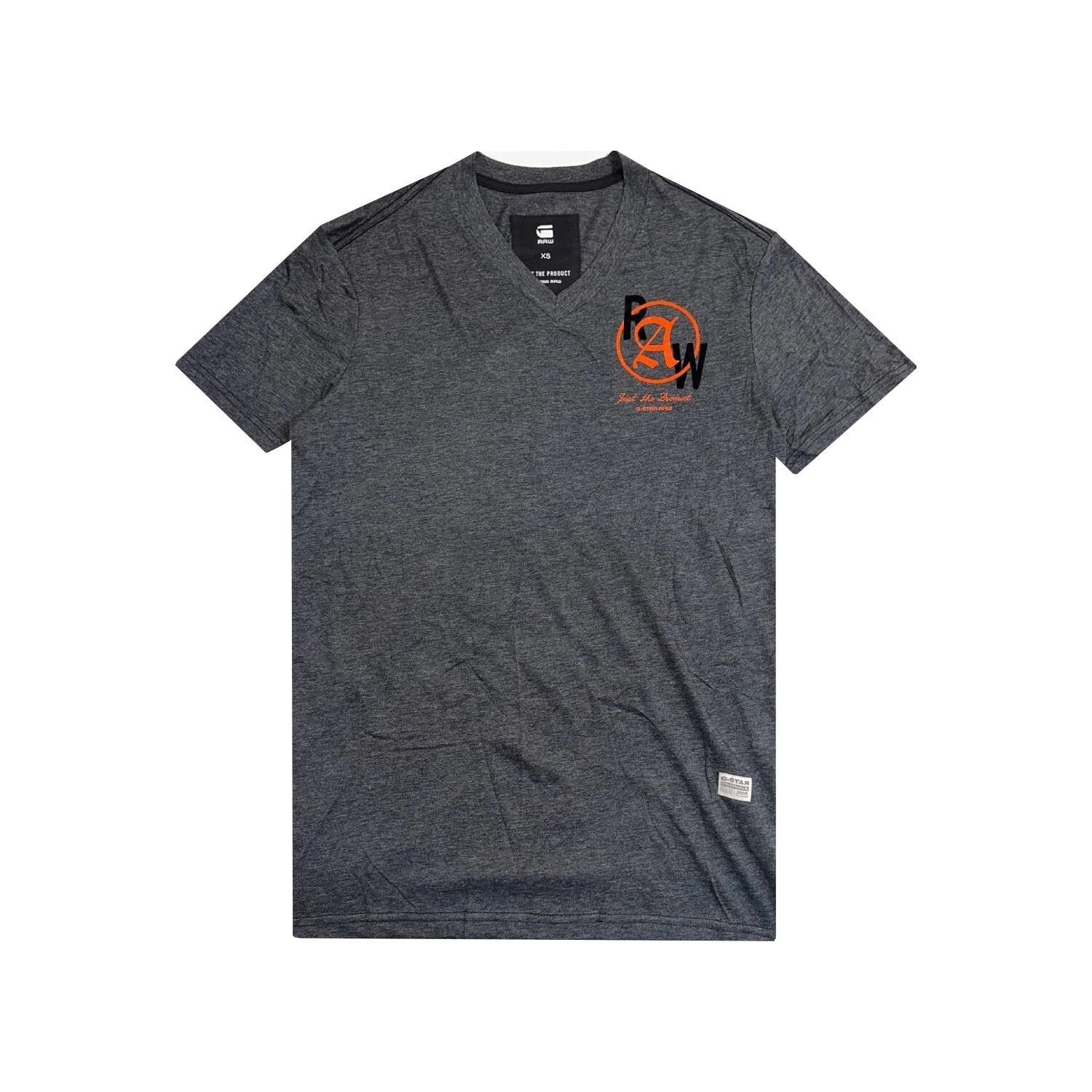 G-STAR Men's Black Heather Kaipoke V-Neck Short Sleeve Tee RRP £40