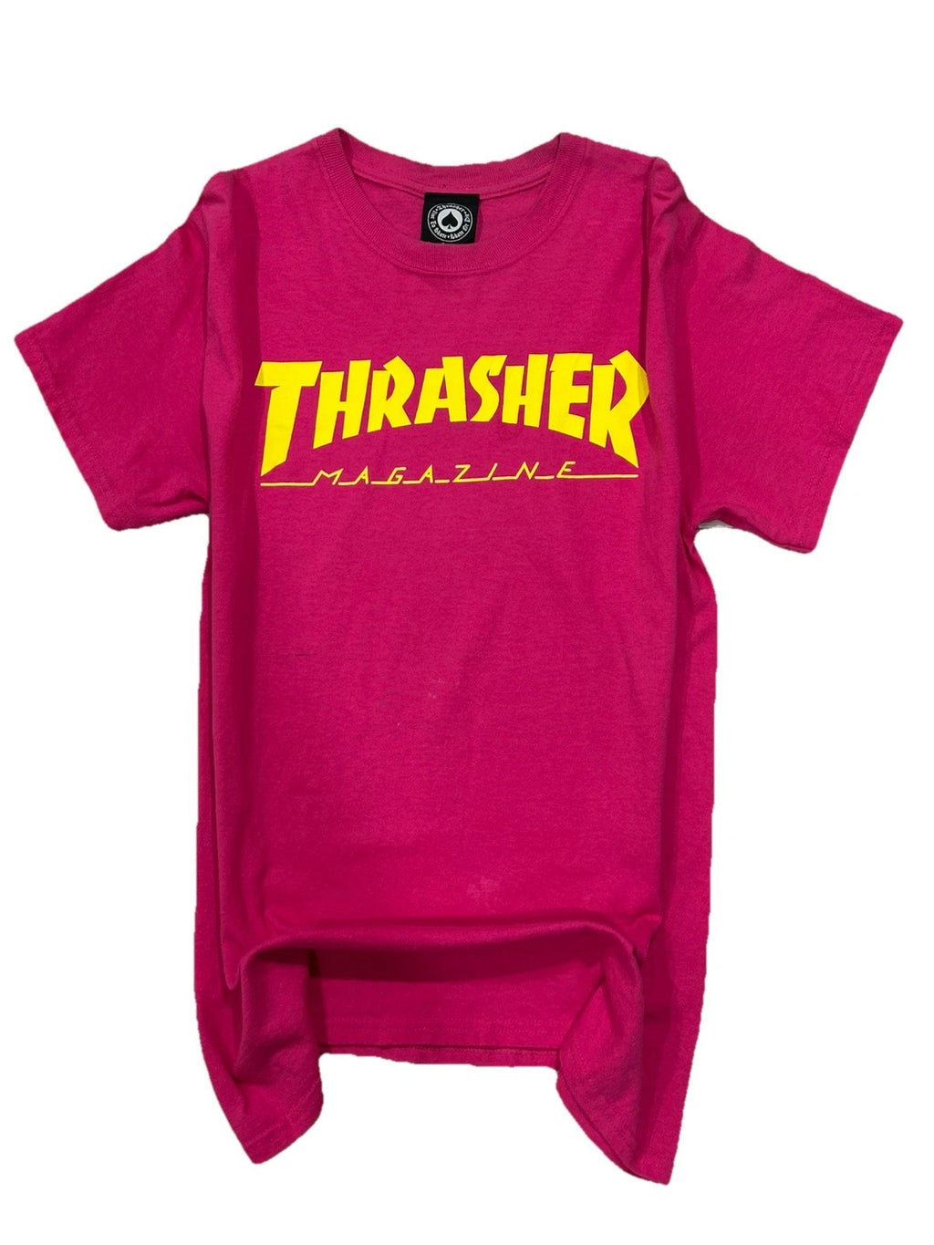 Modern VTG THRASHER T Shirt Adult Medium Pink Crew Neck Short Sleeve Front Logo