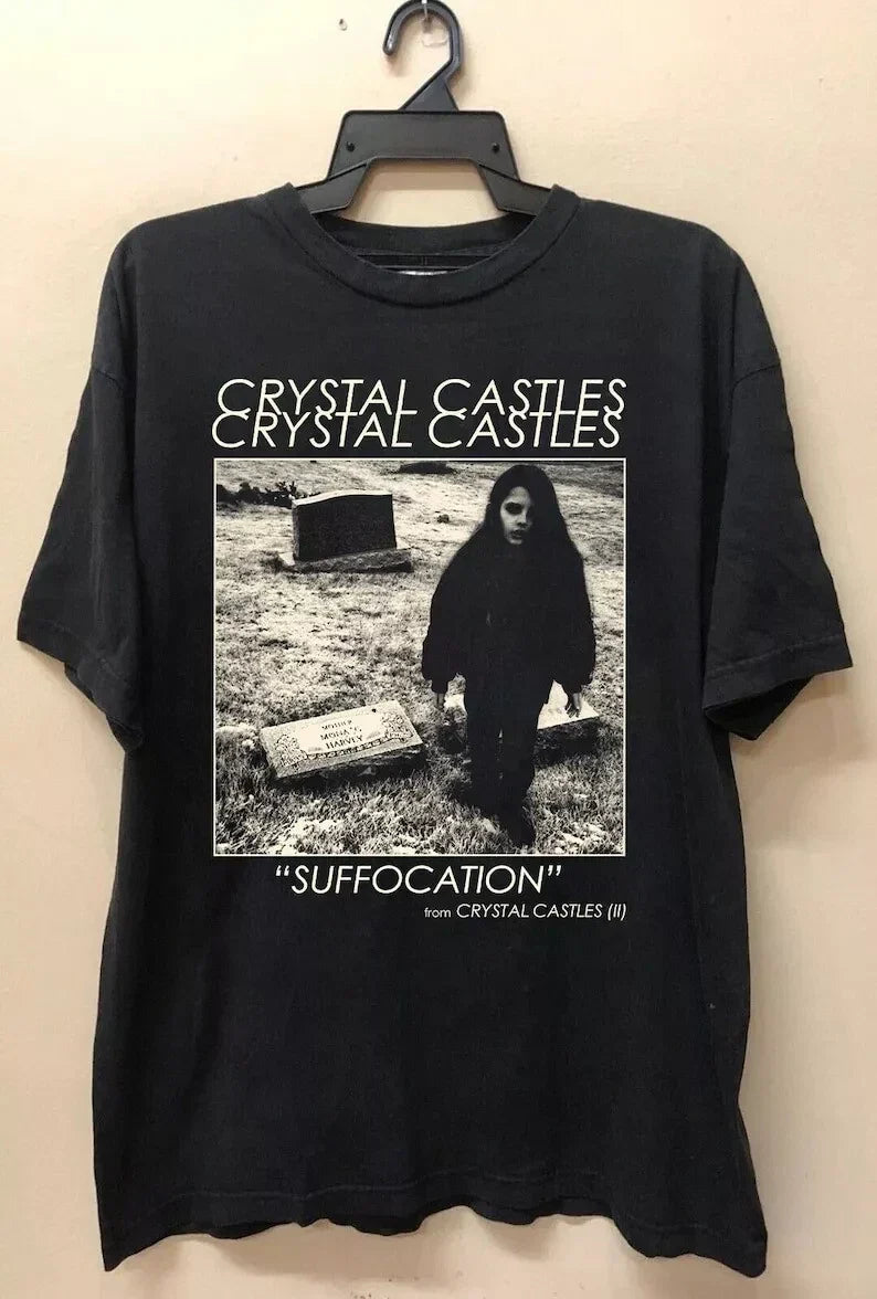 Limited Crystal Castles 90s Music Band Crystal Castles Merch Oversized Alice Tee (1)