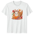 Cute Bunny Harvest Cornucopia T-Shirt Autumn Thanksgiving Day Gift