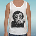 Canotta T-Shirt " Woody Allen Finger Mustache " Gift Idea Road To Happiness