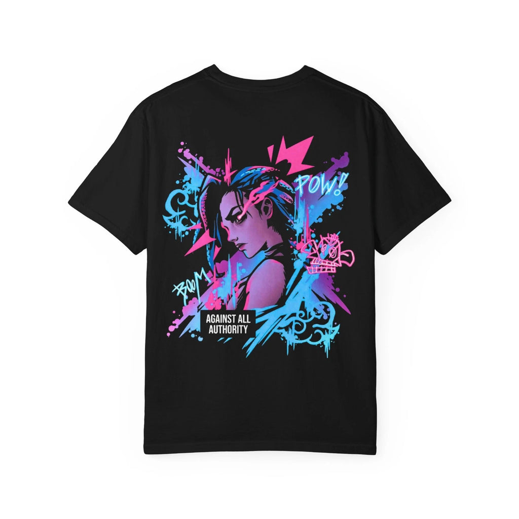 Punk Rock Aesthetic T-Shirt - Neon Graphic Heavyweight Cotton Tee