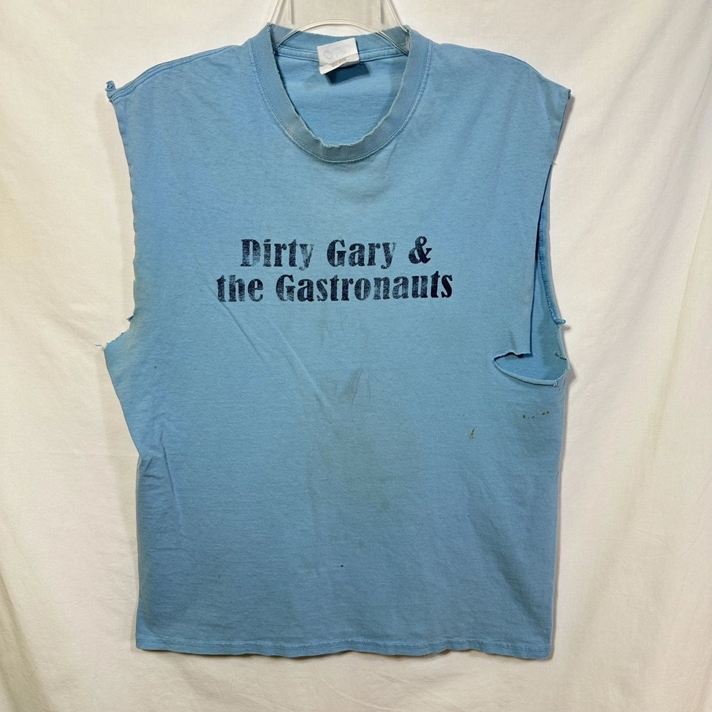 Distressed Dirty Gary & the Gastronauts Thrashed T-Shirt Grunge Medium Punk Tee