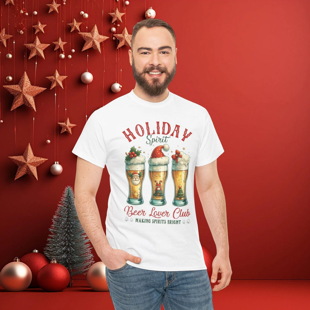 Holiday Spirit Beer Lover Club Christmas Tee Shirt, Funny Tshirt