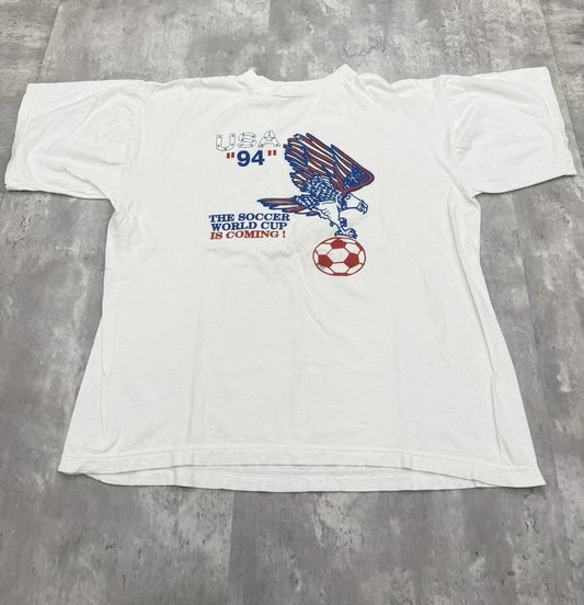 Vintage USA 1994 Soccer World Cup Unisex T-Shirt Eagle Graphic Full Size