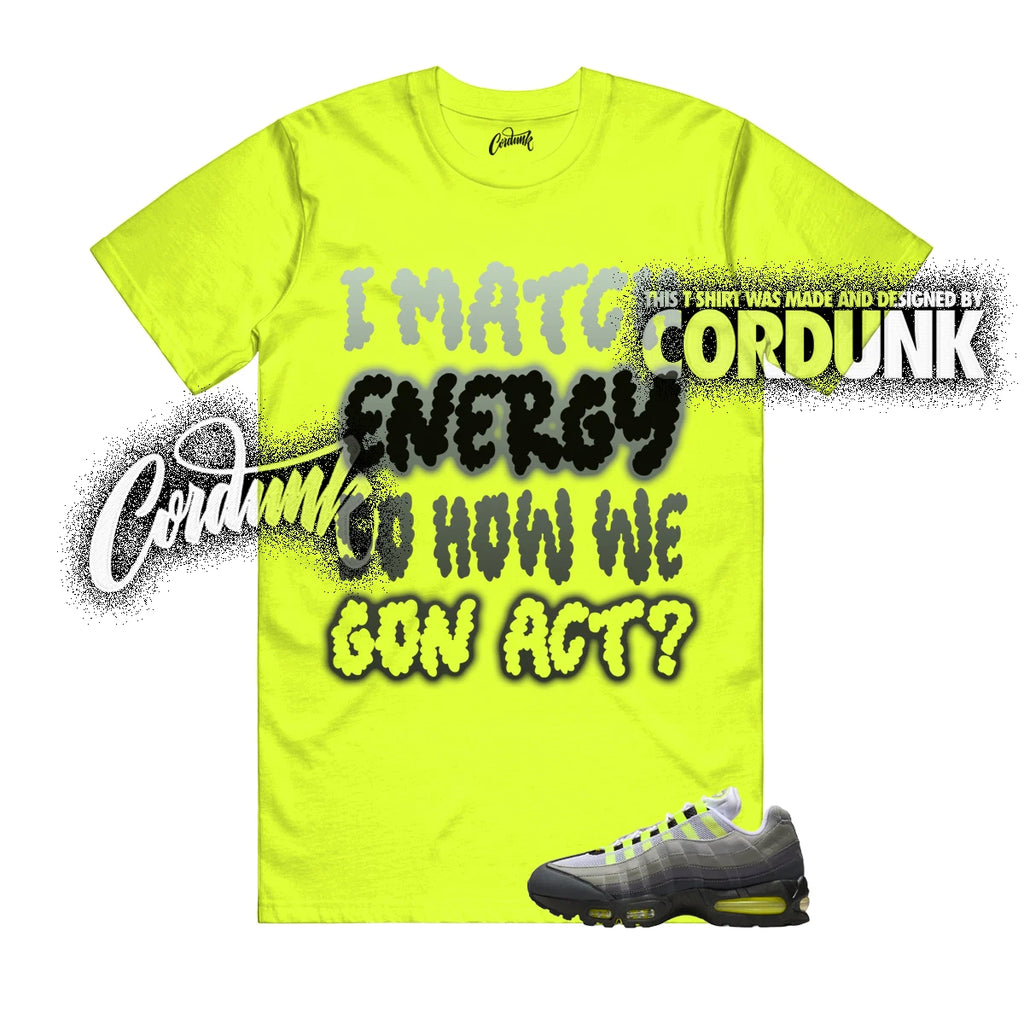 Air Max 95 Big Bubble Neon Yellow Black Cool Grey OG 2026 T Shirt Match MATCH