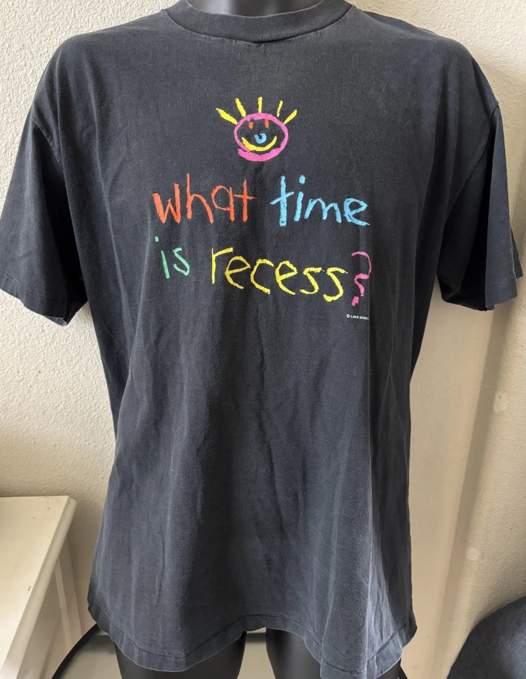 90’s LAKE STREET What Time Is Recess? Men’s Hip Hop Skate Punk T-shirt RARE XL