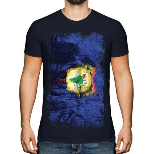 VERMONT STATE GRUNGE FLAG MENS T-SHIRT TEE TOP VERMONTER SHIRT JERSEY GIFT