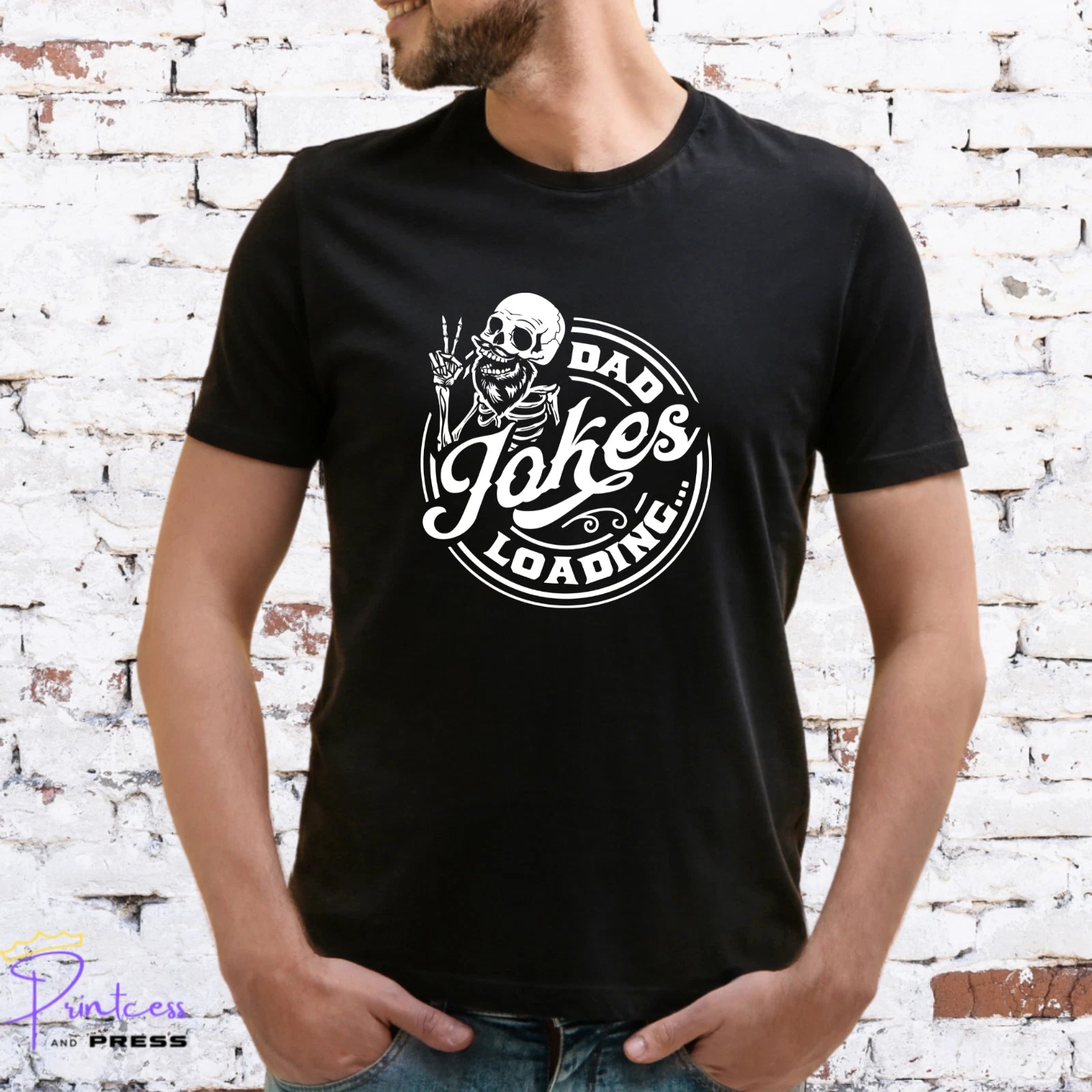 DAD JOKES LOADING T-SHIRT, Gift for him, DAD, XMAS GIFT, Various colour prints