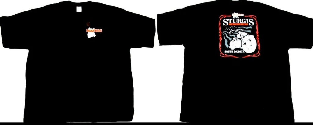 LG Fatboy Sturgis SD RARE EVENT T Shirt Hooters Uniform Biker Rally 2004 VINTAGE