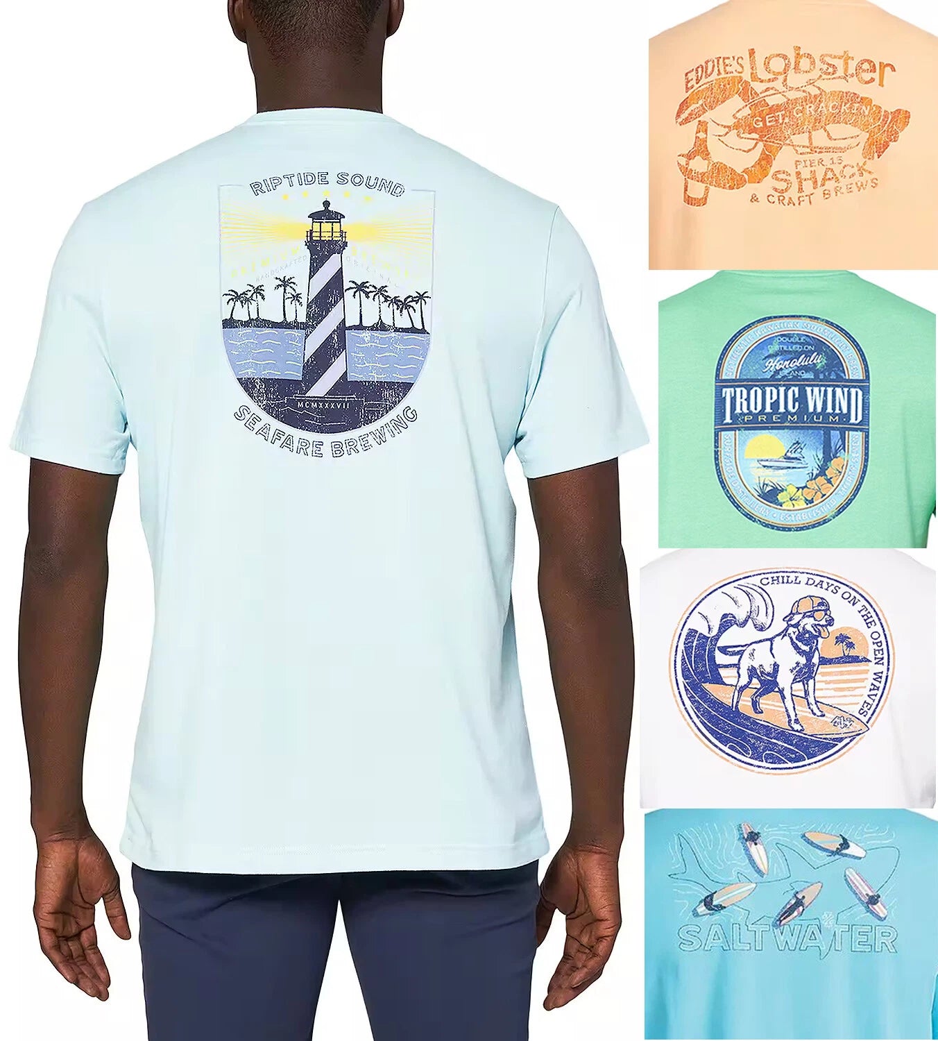 Men's IZOD Saltwater Graphic Tee Short sleeve T-Shirt All Sizes - Big & Tall