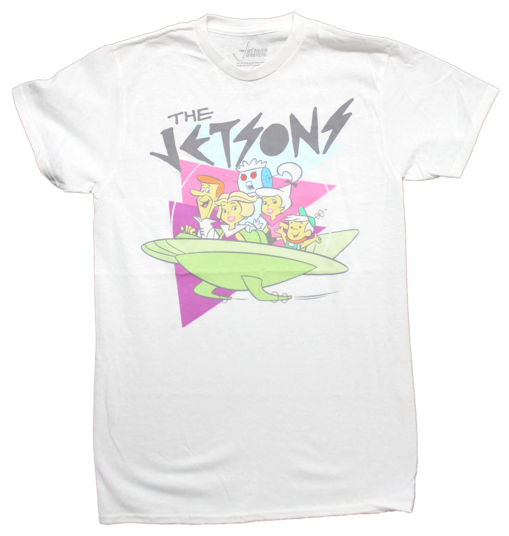 The Jetsons New Adult T-Shirt - George & Group Car Under Logo