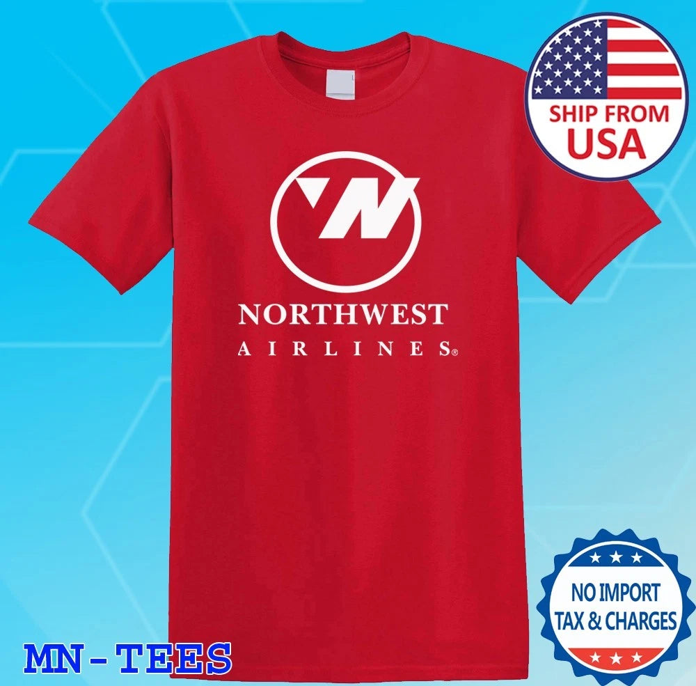 North West Airlines Red Size S-5XL
