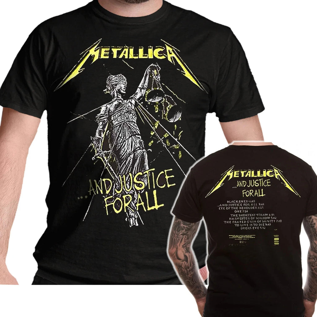 Official Metallica T Shirt And Justice For All Tracks Metal Tee New S To  XXL