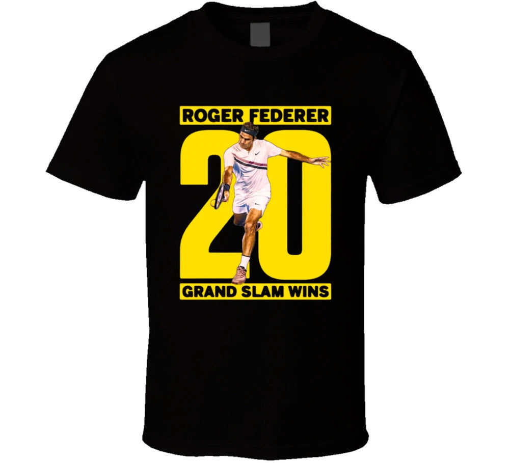 Roger Federer 20 Grand Slam Tennis Fan T Shirt