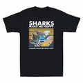 Head Humans Me Me Men's T-Shirt Vintage Make Funny Make Sharks Shark Hurt Happy