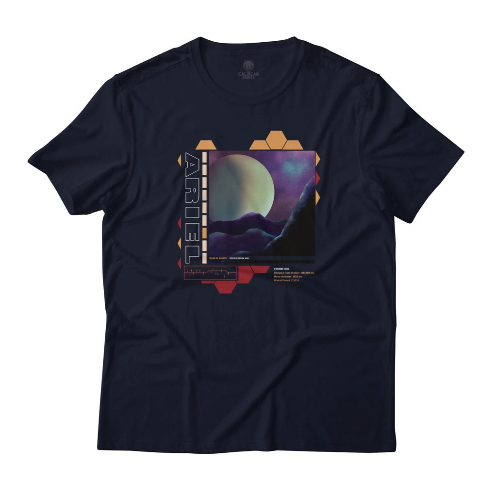 Ariel Moon Of Uranus Aesthetic Graphic T-Shirt Lightweight Cotton