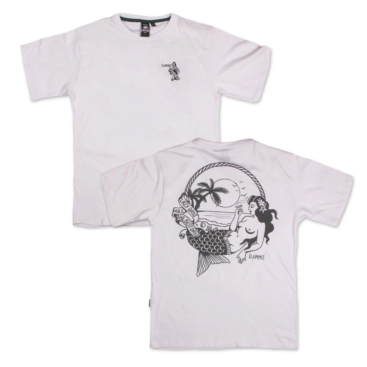 Djinns Oversized T-Shirt Lazy Mermaid Mens Top Mermaid Chill Men