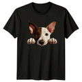Cute Dog Peekaboo T-Shirt, Adorable Pup Graphic Tee