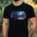 Pirate Ship Pixel Art Motif Cotton Mens T-Shirt Size XS to 5XL