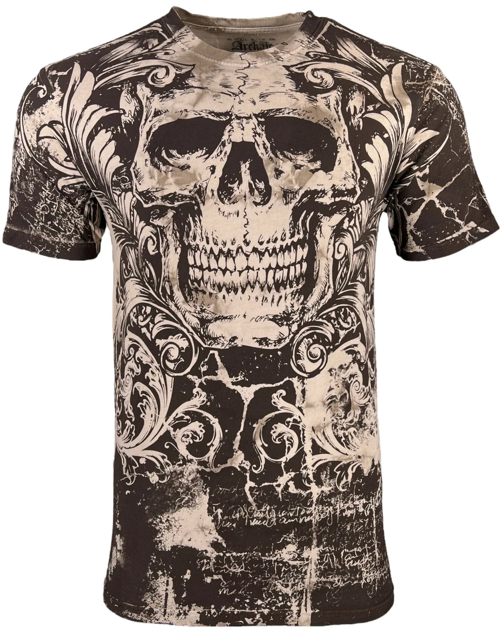 Archaic By Affliction Men's T-shirt Killory Skull Biker S-3XL