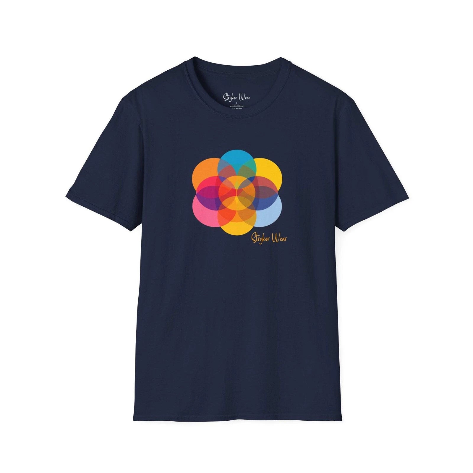 Minimalist Colorful Circles Art | Unisex Softstyle T-Shirt