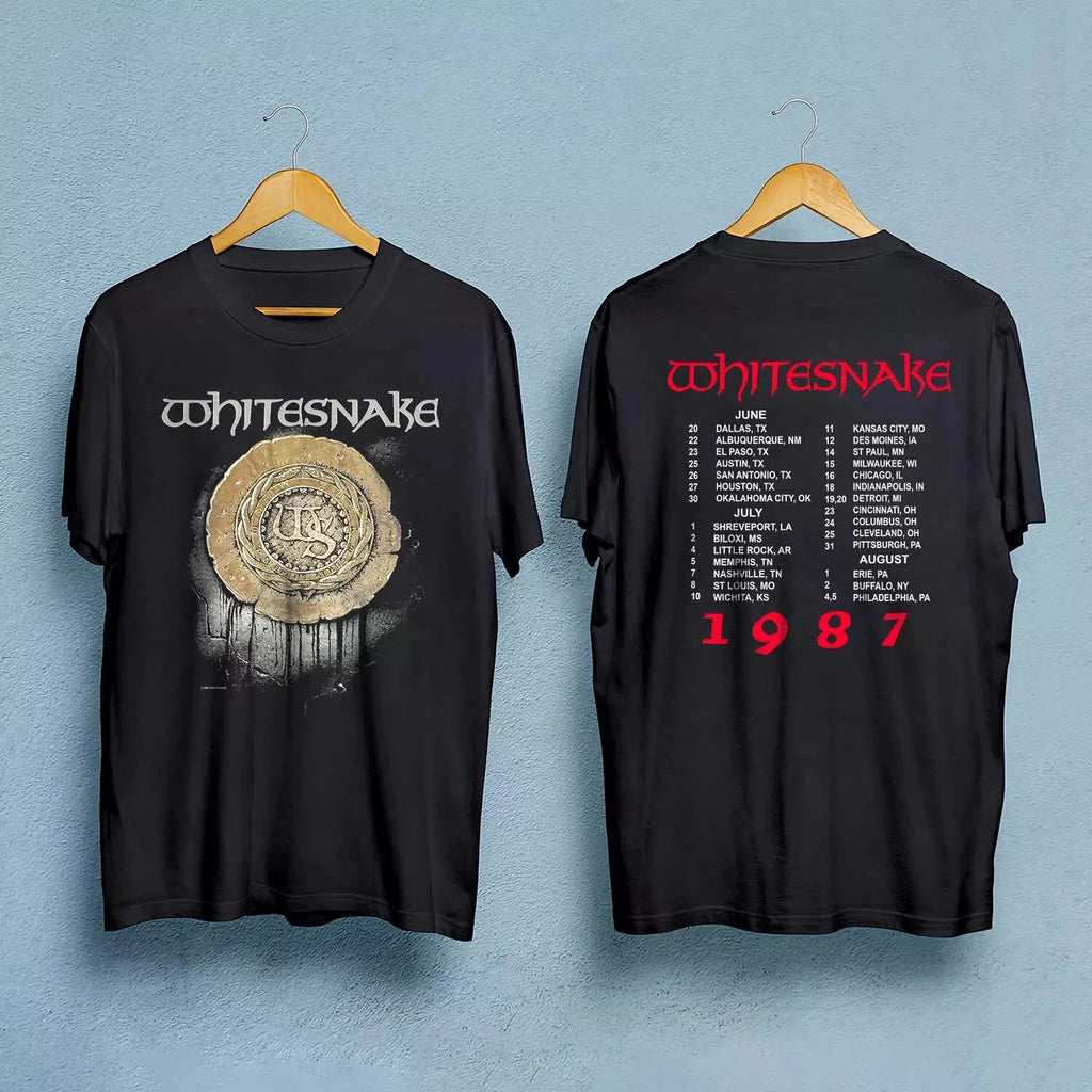 Vintage 80s WHITESNAKE self titled 1987 tour concert t-shirt
