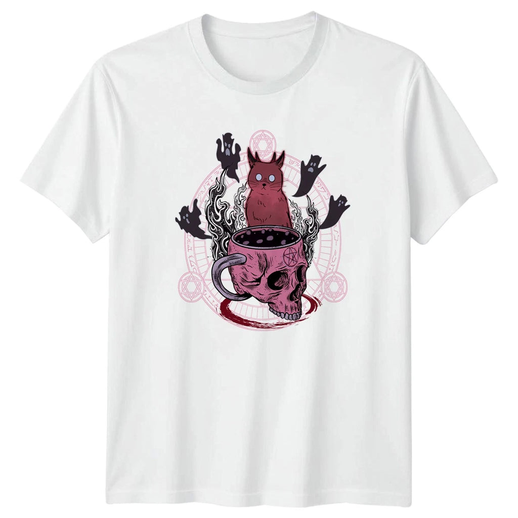 Kawaii Pastel Goth Spooky Cat T-Shirt Pastel Goth Goth Occult Halloween Gift