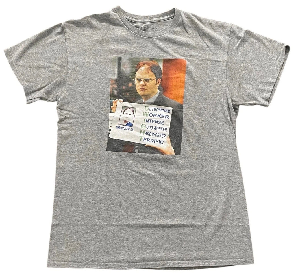Dwight Shrute Men’s Size M Gray T-shirt The Office Fortnite The Last Mimzy