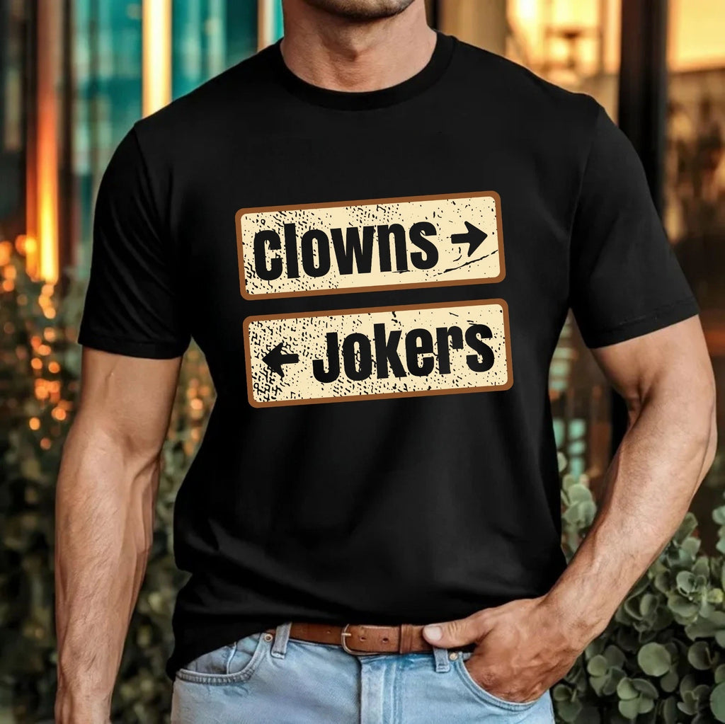 Clowns Jokers Funny Mens T Shirt Sarcastic Retro Humour Unisex Tee Top