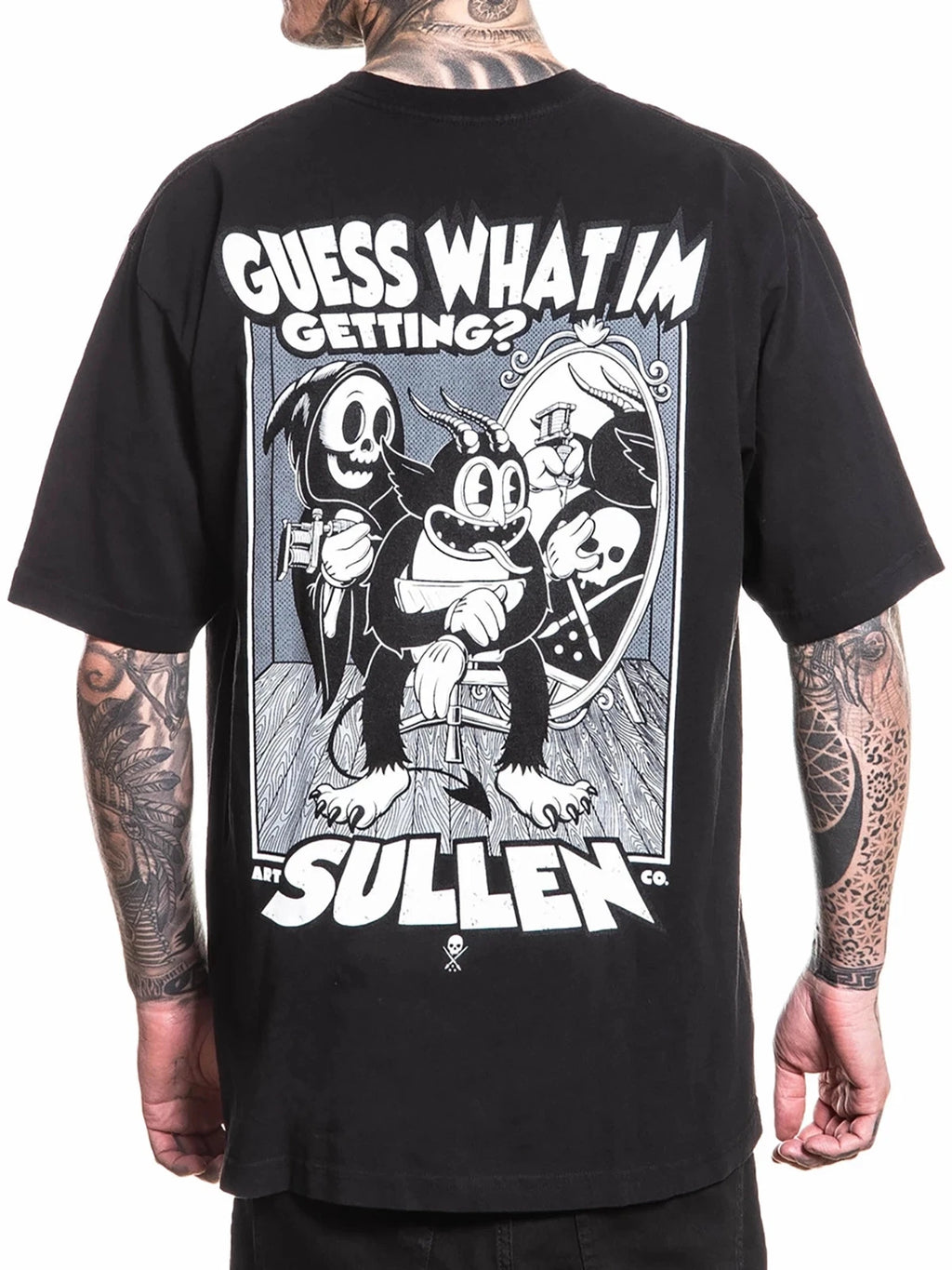 Sullen Men's Guess What Short Sleeve Standard T-shirt Cartoon Tattoo Style Tee