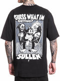 Sullen Men's Guess What Short Sleeve Standard T-shirt Cartoon Tattoo Style Tee